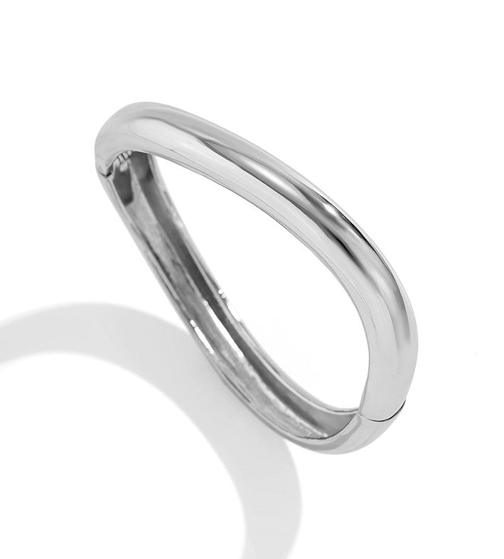 Curved Glossy Geometric Bracelet