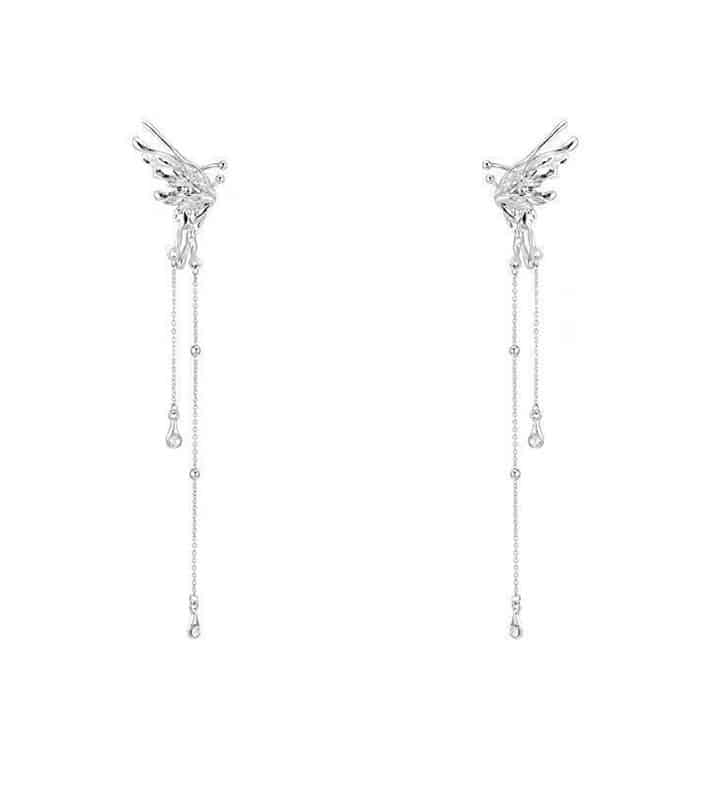 Elf Butterfly Tassel Ear Clips