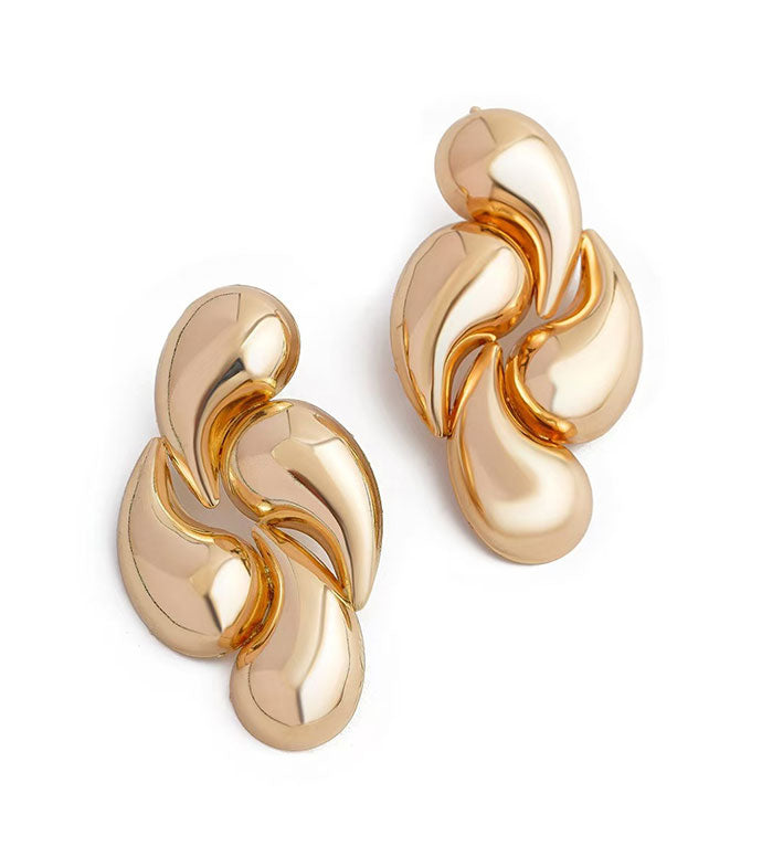 Geometric Drop Metal Earrings