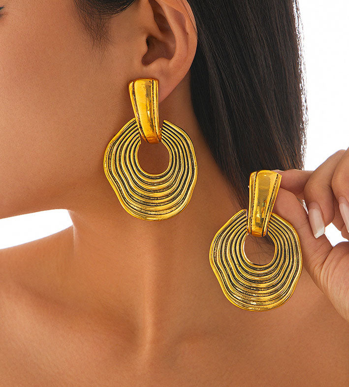 Bohonaut Textured Geometric Irregular Earrings For Women