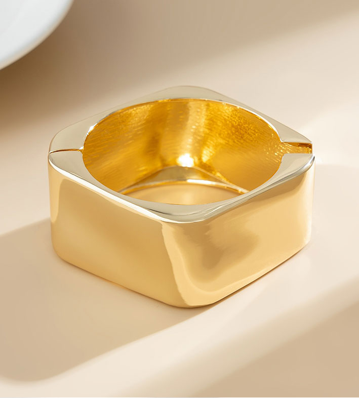Irregular Wide Glossy Bracelet
