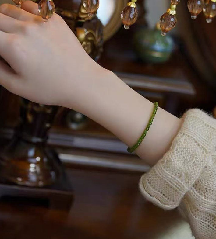 Green Chalcedony Beaded Bracelet