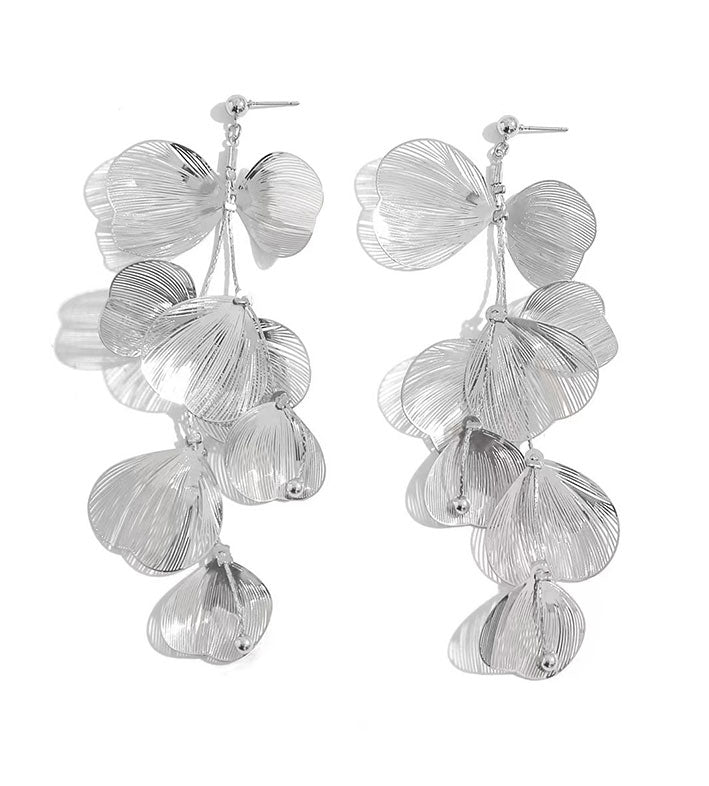 Bohonaut New Chinese Flower Gold Earrings For Women