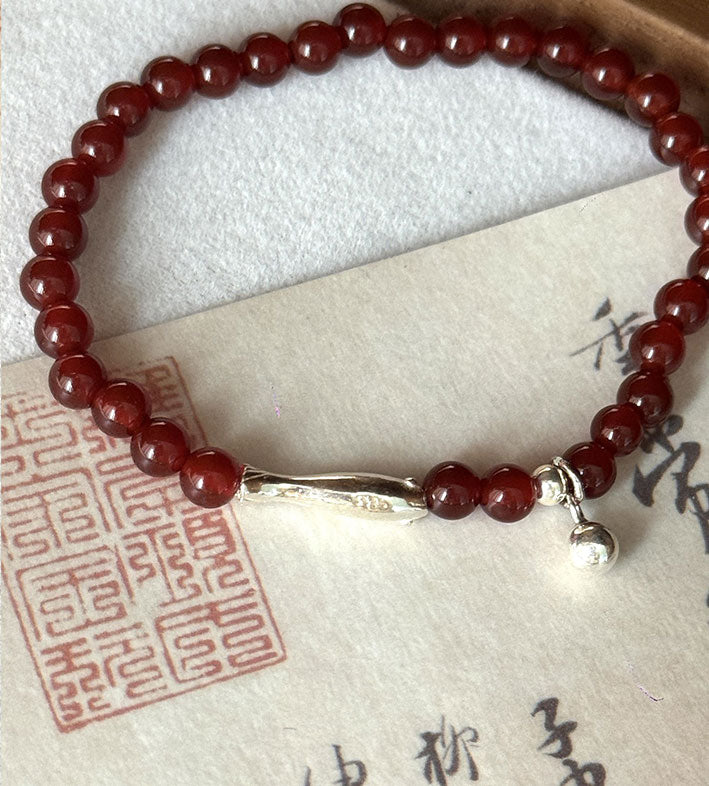 Handmade Koi Onyx Beaded Bracelet