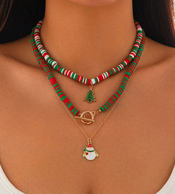 Santa Claus Christmas Tree Necklace