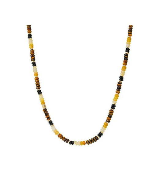 Maillard Natural Tiger Eye Stone Necklace