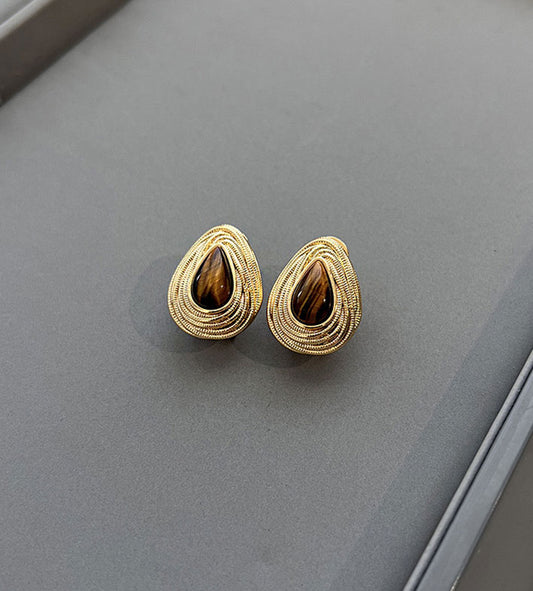 Maillard Tiger Eye Earrings