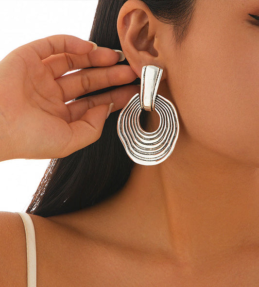 Bohonaut Textured Geometric Irregular Earrings For Women